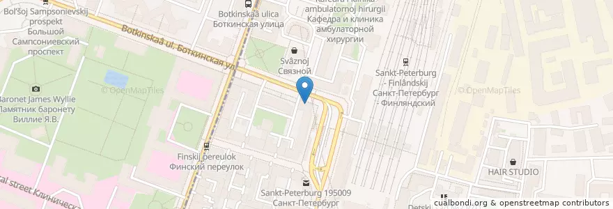 Mapa de ubicacion de Аптека Столички en Russia, Northwestern Federal District, Leningrad Oblast, Saint Petersburg, Калининский Район, Финляндский Округ.
