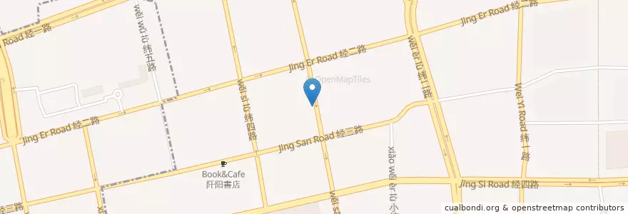 Mapa de ubicacion de 木火铁锅炖 en 中国, ツャントン;山東, チーナン;済南市, 市中区, 大观园街道.