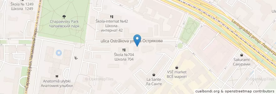 Mapa de ubicacion de Медицина и Фармация en Rusland, Centraal Federaal District, Moskou, Северный Административный Округ.