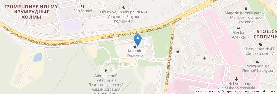 Mapa de ubicacion de Красногорск 143450 en Russland, Föderationskreis Zentralrussland, Oblast Moskau, Городской Округ Красногорск.