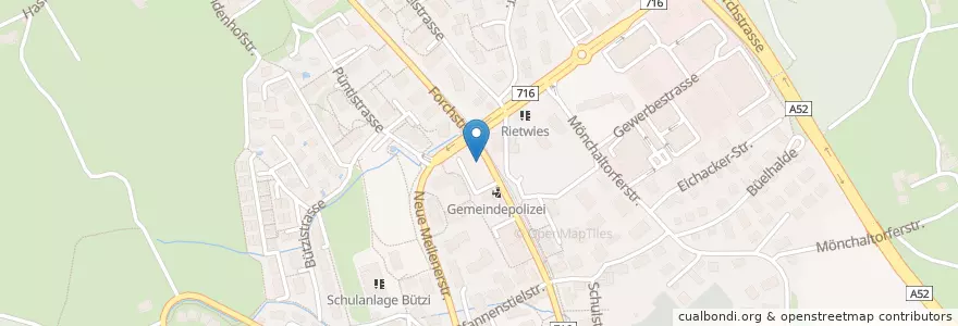 Mapa de ubicacion de Dr. med. vet. N. Kipfer Kleintierchirurgie en Schweiz, Zürich, Bezirk Uster, Egg.