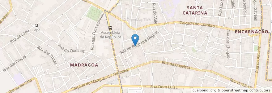Mapa de ubicacion de Café Boavida en Portugal, Área Metropolitana De Lisboa, Lissabon, Grande Lisboa, Lissabon, Misericórdia.
