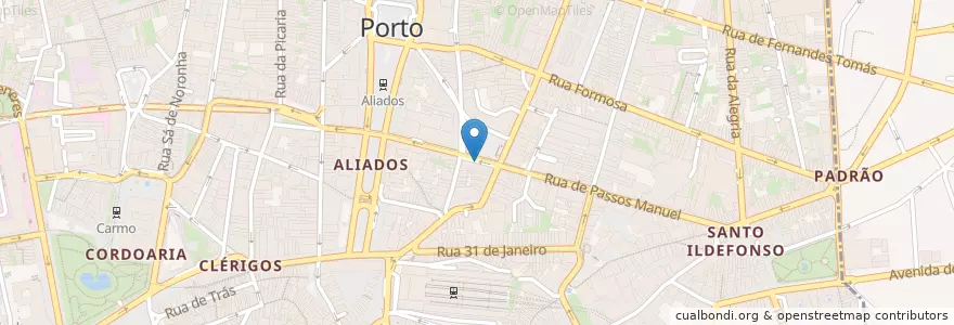 Mapa de ubicacion de Feira de Numismática e Filatelia en Portugal, Nord, Área Metropolitana Do Porto, Porto, Porto, Cedofeita, Santo Ildefonso, Sé, Miragaia, São Nicolau E Vitória.