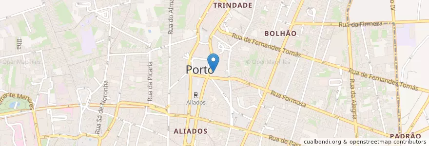Mapa de ubicacion de Arquivo Geral Municipal en ポルトガル, ノルテ, Área Metropolitana Do Porto, Porto, Porto, Cedofeita, Santo Ildefonso, Sé, Miragaia, São Nicolau E Vitória.