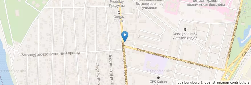 Mapa de ubicacion de Ветеринарная аптека en Rusland, Zuidelijk Federaal District, Kraj Krasnodar, Городской Округ Краснодар.
