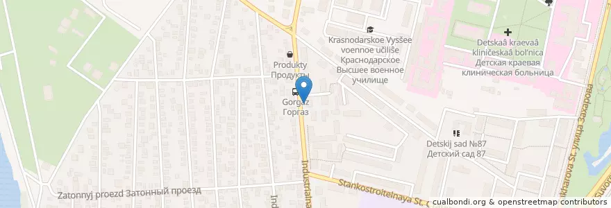 Mapa de ubicacion de Лоран en Rússia, Distrito Federal Do Sul, Krai De Krasnodar, Городской Округ Краснодар.