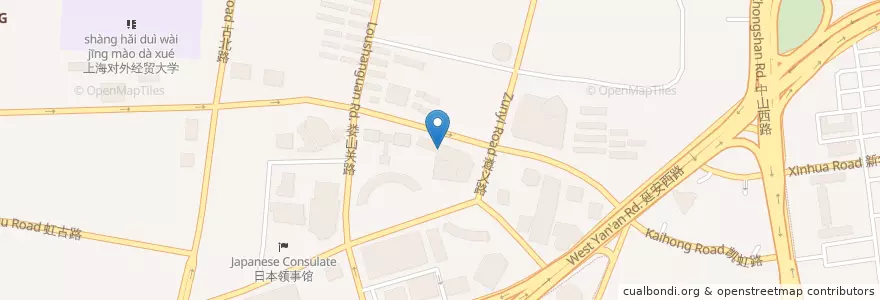 Mapa de ubicacion de 得真会齿科 en 中国, 上海市, 長寧区.