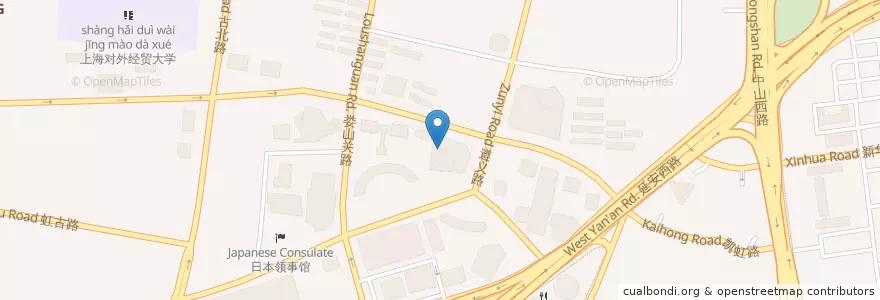 Mapa de ubicacion de Sushi House OIDE en China, Shanghai, Changning District.