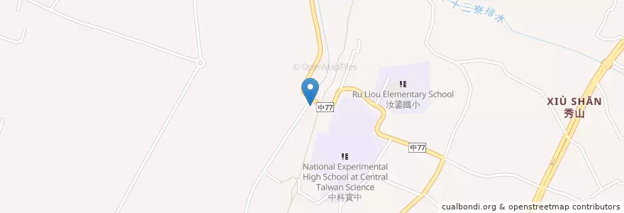 Mapa de ubicacion de 孟記復興餐廳 en 臺灣, 臺中市, 大雅區.