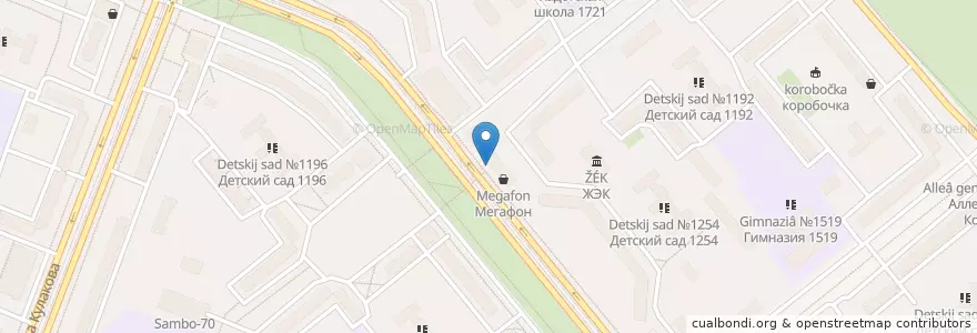 Mapa de ubicacion de Горздрав en روسيا, Центральный Федеральный Округ, Москва, Северо-Западный Административный Округ, Район Строгино.