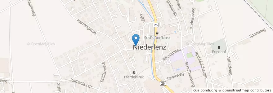 Mapa de ubicacion de HNO-Praxis Niederlenz en Svizzera, Argovia, Bezirk Lenzburg, Lenzburg, Niederlenz.