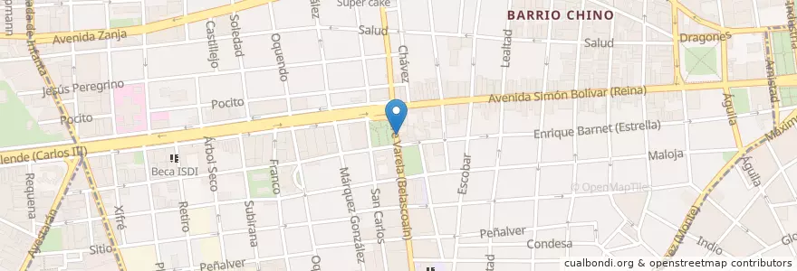 Mapa de ubicacion de Paladar Bueno & Barato B&B en Cuba, La Habana, Centro Habana.