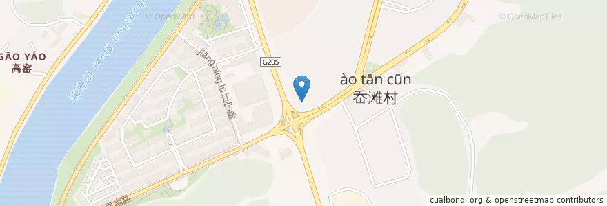 Mapa de ubicacion de 岙滩幼儿园 en 중국, 저장성, 취저우시, 开化县 (Kaihua), 华埠镇.