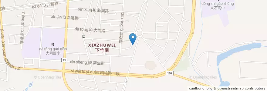 Mapa de ubicacion de 鎮安宮 en تايوان, مقاطعة تايوان, مقاطعة شياي, 朴子市.