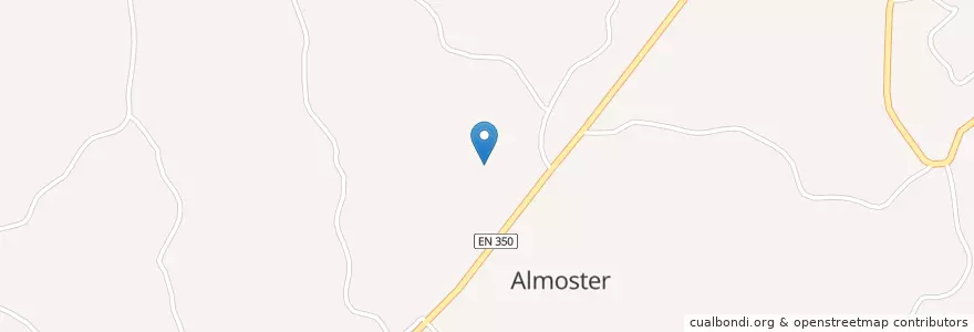 Mapa de ubicacion de Almoster en Portugal, Centro, Leiria, Pinhal Interior Norte, Alvaiázere, Almoster.