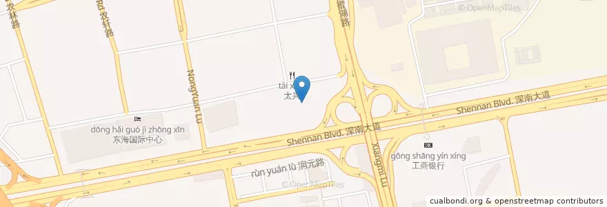 Mapa de ubicacion de 中国光大银行 en China, Guangdong, Shenzhen, 福田区.