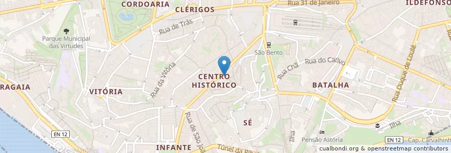 Mapa de ubicacion de Gabinete de Inserção Profissional en Portugal, Norte, Área Metropolitana Do Porto, Porto, Porto, Cedofeita, Santo Ildefonso, Sé, Miragaia, São Nicolau E Vitória.