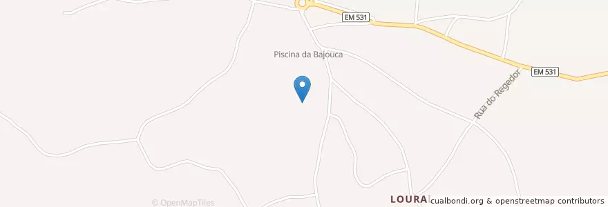 Mapa de ubicacion de Bajouca en Portugal, Centro, Leiria, Pinhal Litoral, Leiria, Bajouca.
