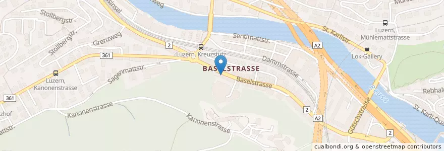 Mapa de ubicacion de Barmherzigkeit en Zwitserland, Luzern, Luzern.