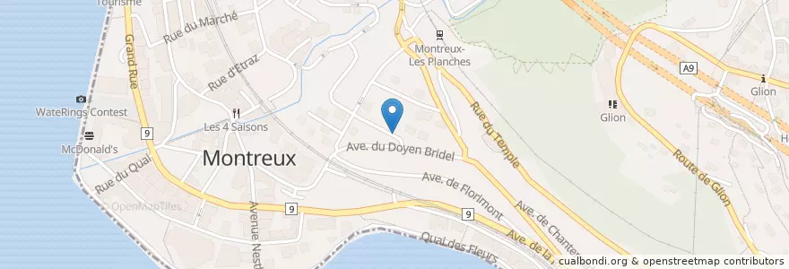 Mapa de ubicacion de Donner en Switzerland, Vaud, District De La Riviera-Pays-D’Enhaut, Montreux.