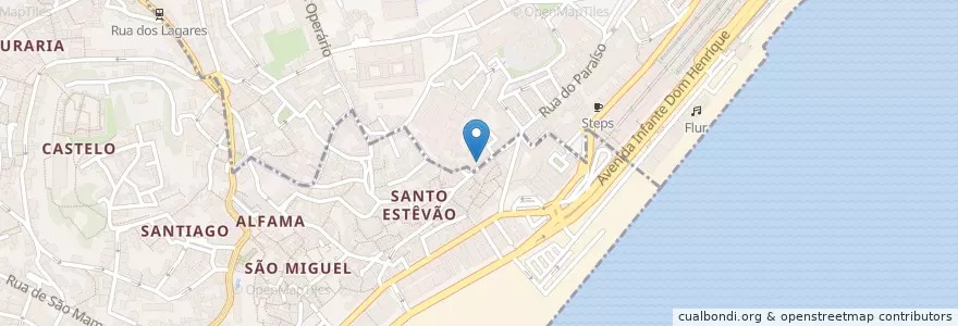 Mapa de ubicacion de Alfama Cellar en Portugal, Lisbon, Grande Lisboa, Lisbon, Santa Maria Maior.