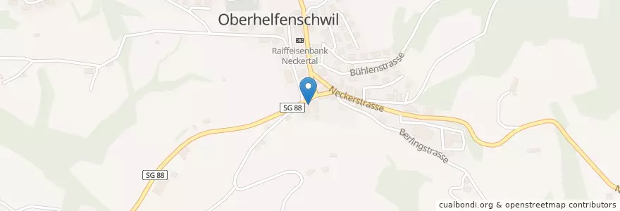 Mapa de ubicacion de Dorplatz - Pflege und Kur en Schweiz/Suisse/Svizzera/Svizra, Sankt Gallen, Wahlkreis Toggenburg, Oberhelfenschwil.