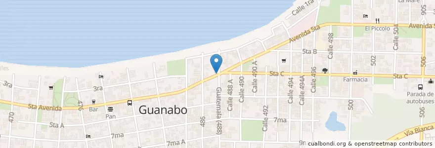 Mapa de ubicacion de La Esquina Dorada en كوبا, La Habana, Habana Del Este.
