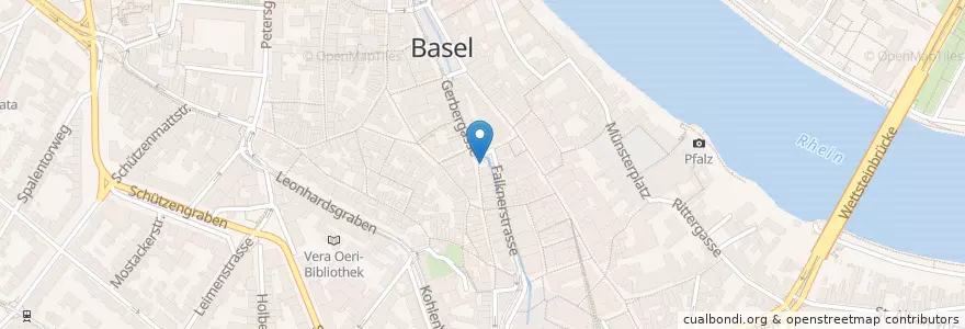 Mapa de ubicacion de Basiliskbrunnen en 스위스, Basel-Stadt, Basel.