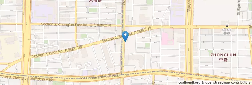 Mapa de ubicacion de 滿哥甜品坊 en 臺灣, 新北市, 臺北市, 松山區.