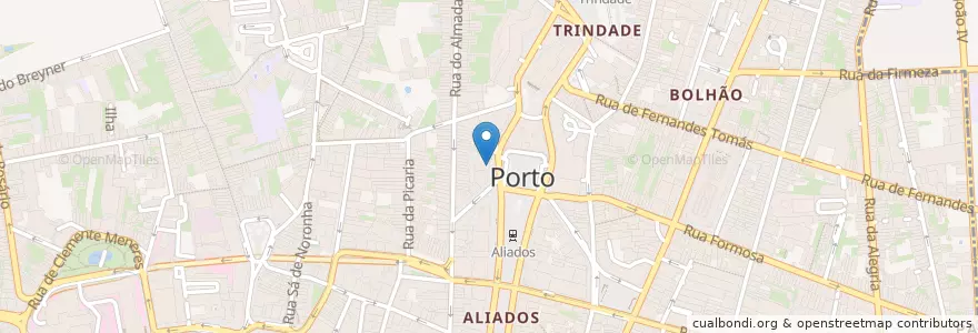 Mapa de ubicacion de Cibercafé en Portugal, Norte, Área Metropolitana Do Porto, Porto, Porto, Cedofeita, Santo Ildefonso, Sé, Miragaia, São Nicolau E Vitória.