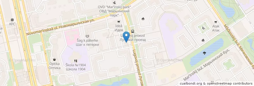 Mapa de ubicacion de Президент en 俄罗斯/俄羅斯, Центральный Федеральный Округ, Москва, Юго-Восточный Административный Округ, Район Марьино.