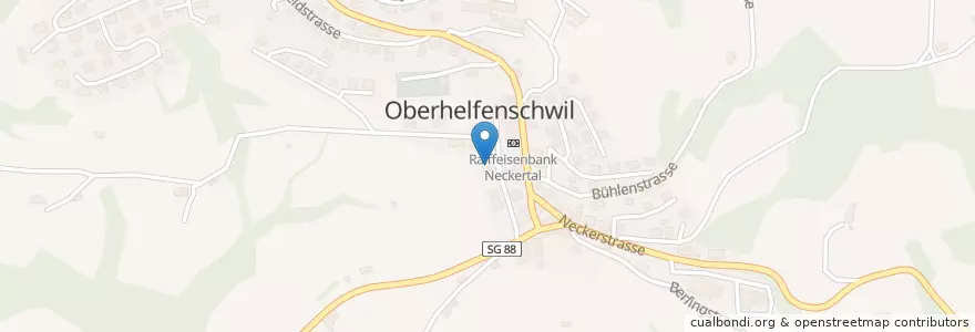 Mapa de ubicacion de Dorfpraxis Oberhelfenschwil AG en Schweiz/Suisse/Svizzera/Svizra, Sankt Gallen, Wahlkreis Toggenburg, Oberhelfenschwil.