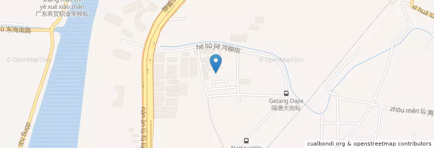 Mapa de ubicacion de 环翠园小学 en چین, گوانگ‌دونگ, 广州市, 荔湾区, 南源街道.