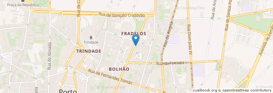 Mapa de ubicacion de Graça Leça Clínica Dentária en 포르투갈, 노르트 지방, Área Metropolitana Do Porto, 포르투, Porto, Cedofeita, Santo Ildefonso, Sé, Miragaia, São Nicolau E Vitória.