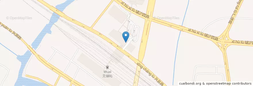 Mapa de ubicacion de Sky Cafe en China, Wuxi, 梁溪区(Liangxi).