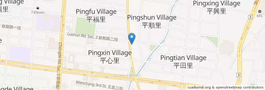 Mapa de ubicacion de 必勝客 en Taiwan, Taichung, Distretto Di Beitun.