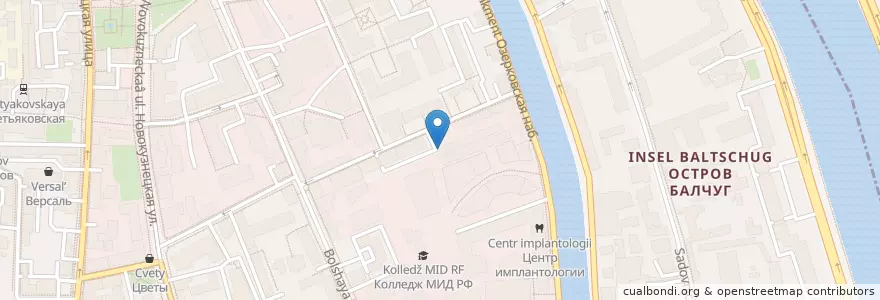 Mapa de ubicacion de Univer Club en Rusland, Centraal Federaal District, Moskou, Центральный Административный Округ, Район Замоскворечье.