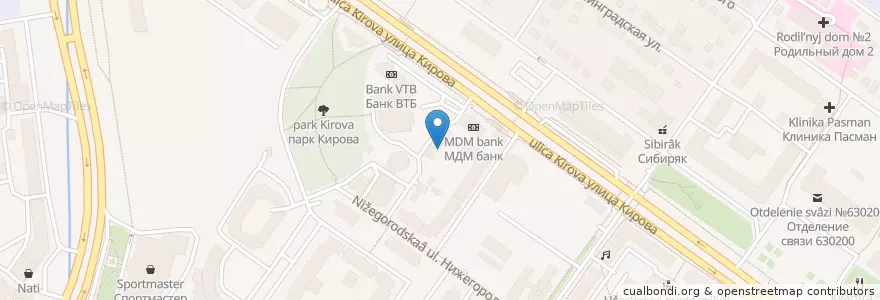 Mapa de ubicacion de Том Сойер en Россия, Сибирский Федеральный Округ, Новосибирская Область, Городской Округ Новосибирск.