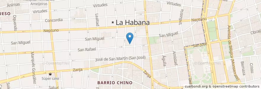 Mapa de ubicacion de Clínica Vetrinaria en Cuba, L'Avana, Centro Habana.