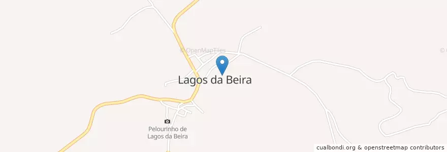 Mapa de ubicacion de Lagos da Beira e Lajeosa en Portugal, Centro, Coimbra, Pinhal Interior Norte, Oliveira Do Hospital, Lagos Da Beira E Lajeosa.