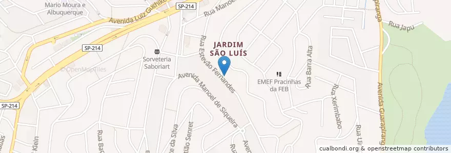 Mapa de ubicacion de bar de churrasco en Brezilya, Güneydoğu Bölgesi, Сан Паулу, Região Geográfica Intermediária De São Paulo, Região Metropolitana De São Paulo, Região Imediata De São Paulo, Сан Паулу.