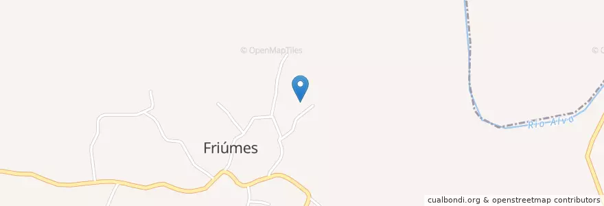 Mapa de ubicacion de Friúmes e Paradela en 포르투갈, Centro, Baixo Mondego, Coimbra, Penacova, Friúmes E Paradela.