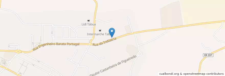 Mapa de ubicacion de Tábua en Portugal, Centre, Coïmbre, Pinhal Interior Norte, Tábua, Tábua.