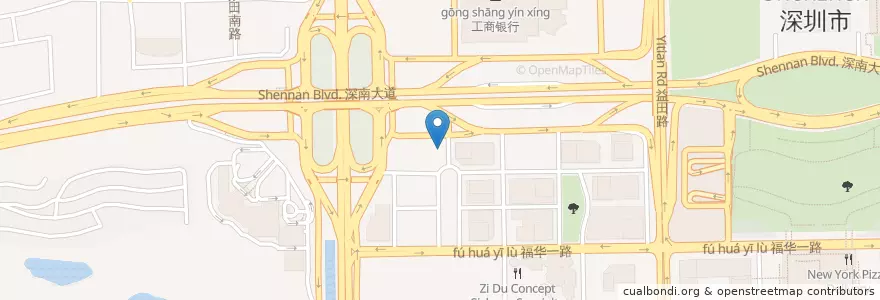 Mapa de ubicacion de 中国民生银行 en 中国, 广东省, 深圳市, 福田区.