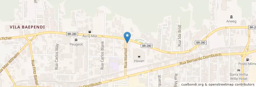 Mapa de ubicacion de La Formassa en البَرَازِيل, المنطقة الجنوبية, سانتا كاتارينا, Região Geográfica Intermediária De Joinville, Microrregião De Joinville, Jaraguá Do Sul.