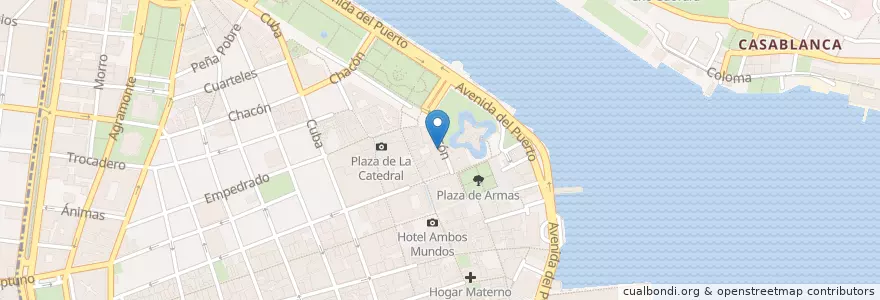 Mapa de ubicacion de La Giraldilla 500 en Cuba, Havana, La Habana Vieja.
