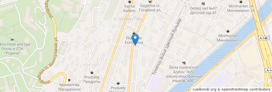 Mapa de ubicacion de Почта Банк en Rusia, Южный Федеральный Округ, Krai De Krasnodar, Городской Округ Сочи.