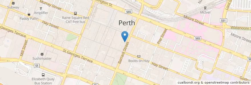 Mapa de ubicacion de Presotea en Austrália, Austrália Ocidental, City Of Perth.