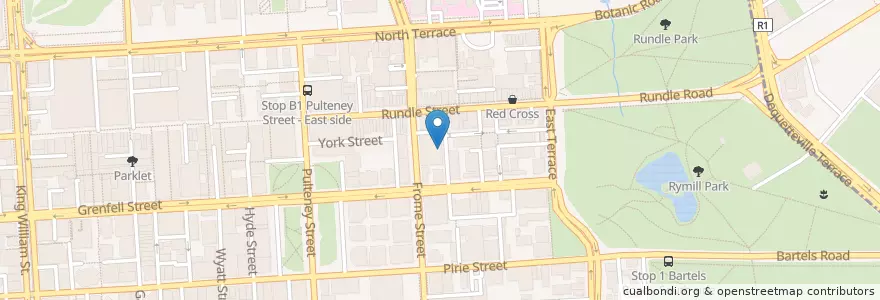 Mapa de ubicacion de J+H en Australia, South Australia, Adelaide, Adelaide City Council.