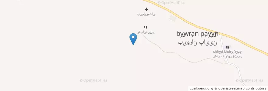 Mapa de ubicacion de بریاجی en 伊朗, استان آذربایجان غربی, شهرستان سردشت, بخش مرکزی, بریاجی.
